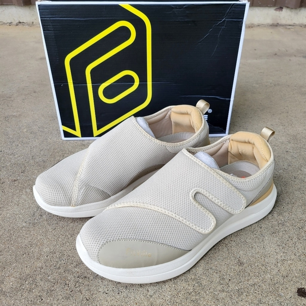 Fitville Easy Top Diabetic/ Orthopedic Shoes Khaki Men's Size 13.5 Wide